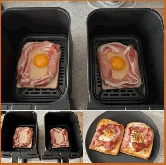air fryer bacon and eggs