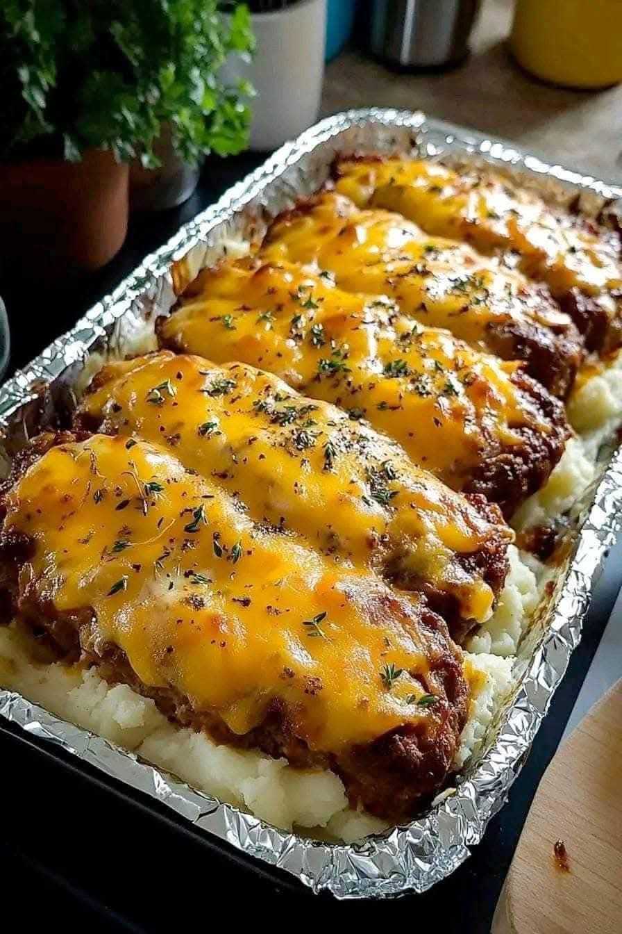 MEATLOAF WITH MASHED POTATOES AND CHEESE – Susan Recipes