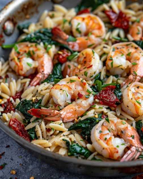 Tuscan Shrimp Orzo