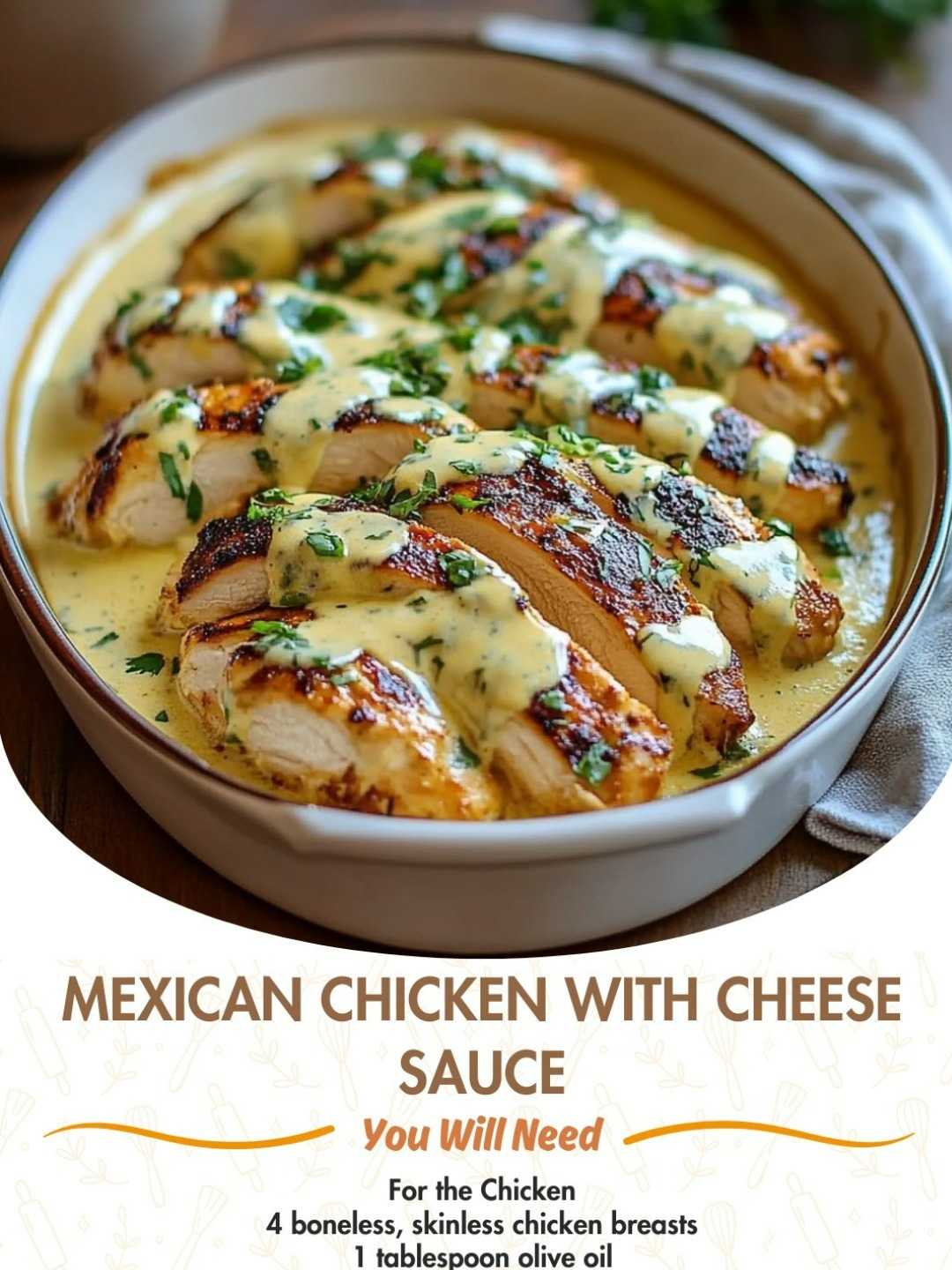 Mexican Chicken with Cheese Sauce 🐓🧀🌶️