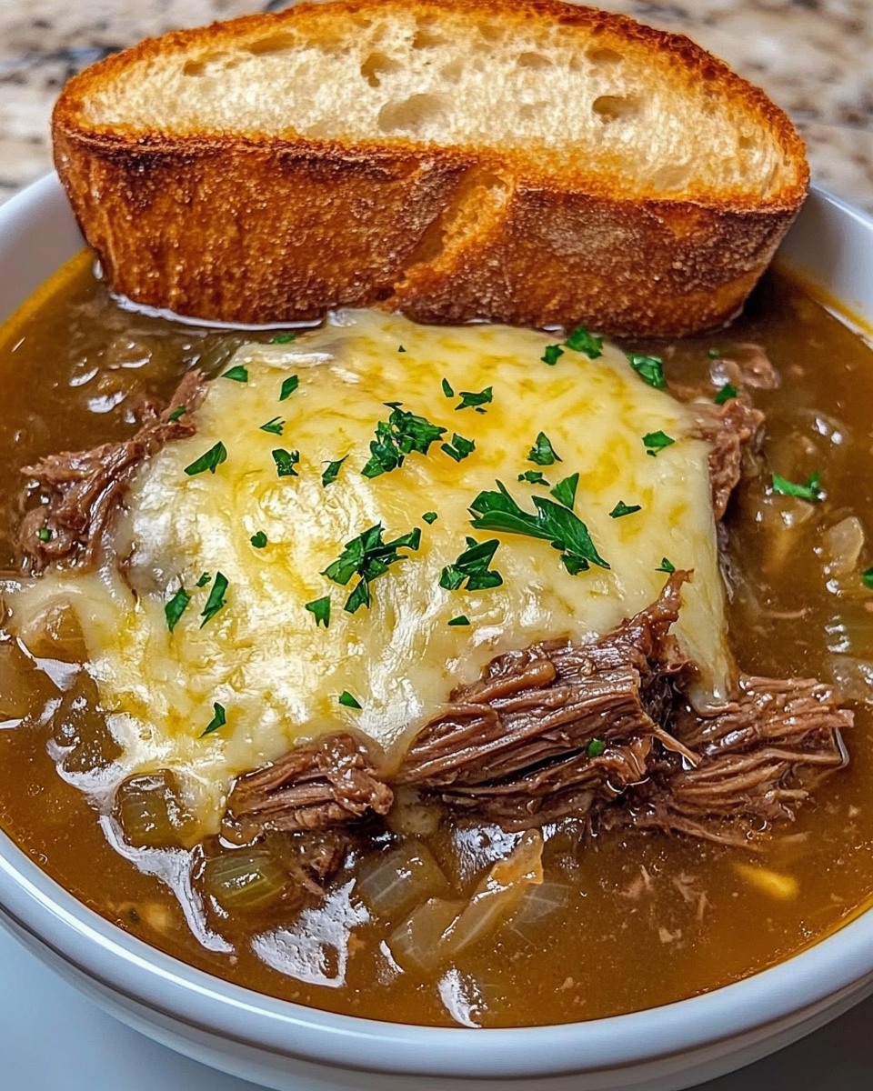 French Onion Beef Short Rib Soup