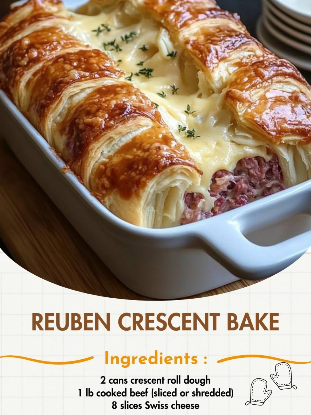 Reuben Crescent Bake