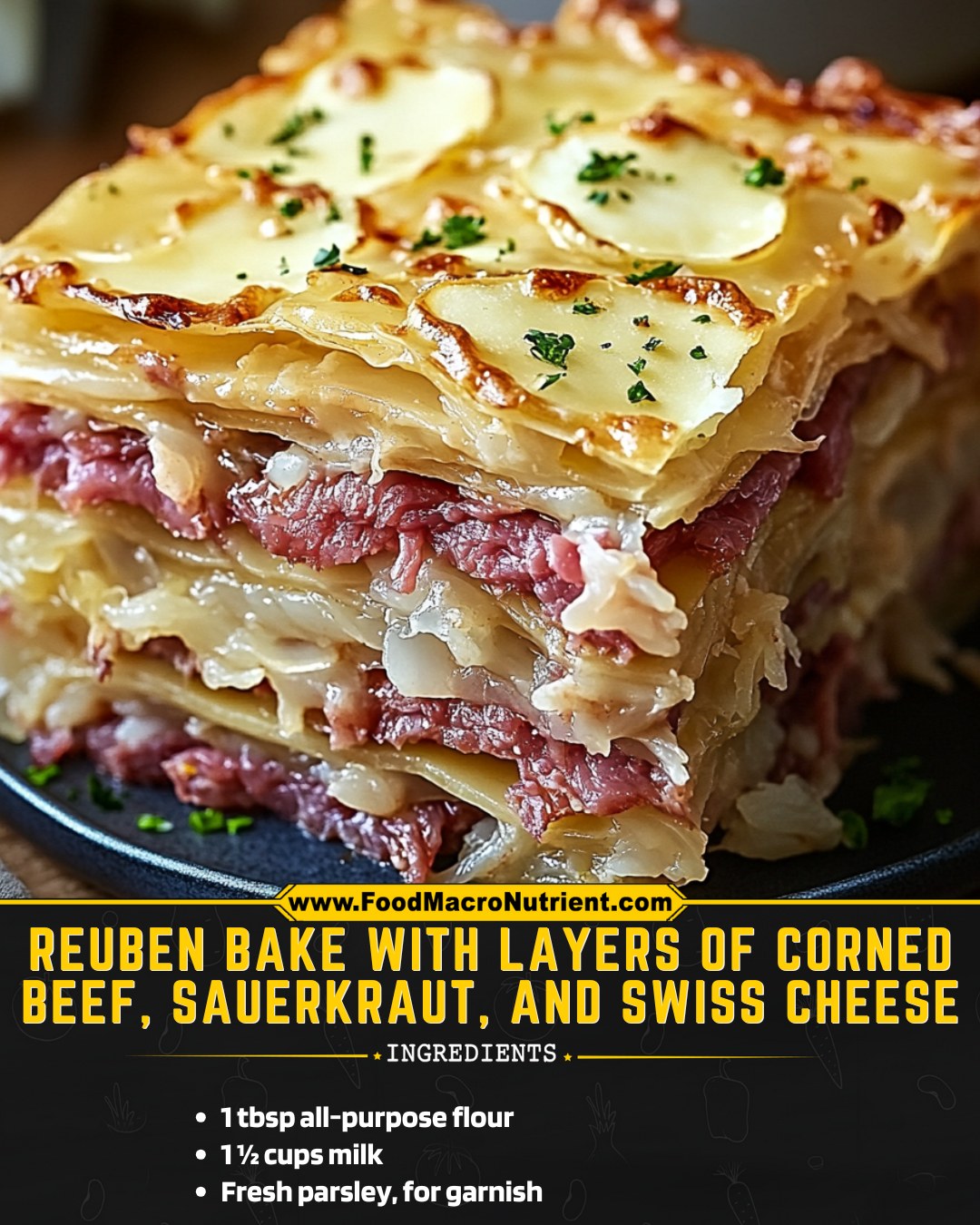Reuben Bake: A Warm, Cheesy, and Crispy Layered Delight