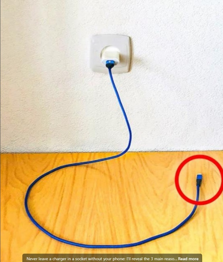 Why it is not recommended to leave the charger plugged in without charging any device