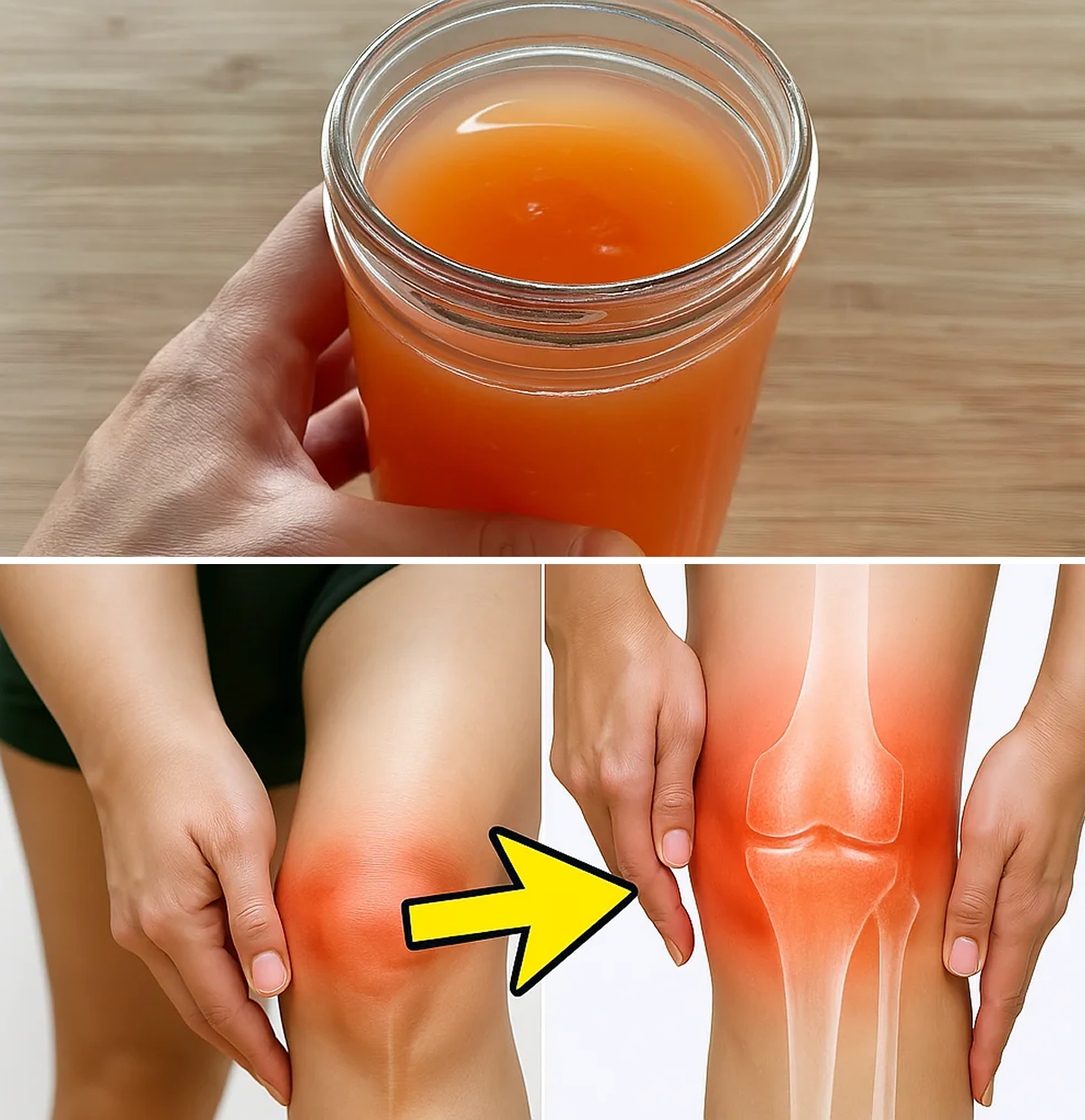 If you suffer from joint pain, especially in your knees, or just want to take care of your cartilage naturally, this video is for you. We will show you a simple but powerful recipe to prepare natural collagen at home, using ingredients that are easily available but rich in beneficial properties.  Collagen is a protein that is crucial for the health of joints, tendons and ligaments, but as we age or due to a sedentary lifestyle, our bodies produce less and less of it. That’s why it’s important to integrate it naturally.