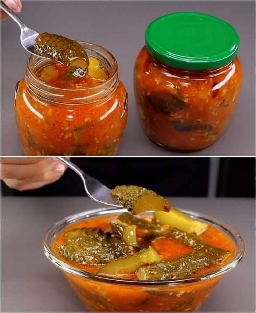 I sealed 35 jars of this cucumber snack for the winter and there was nothing left. It is very tasty and can be stored in the cupboard.