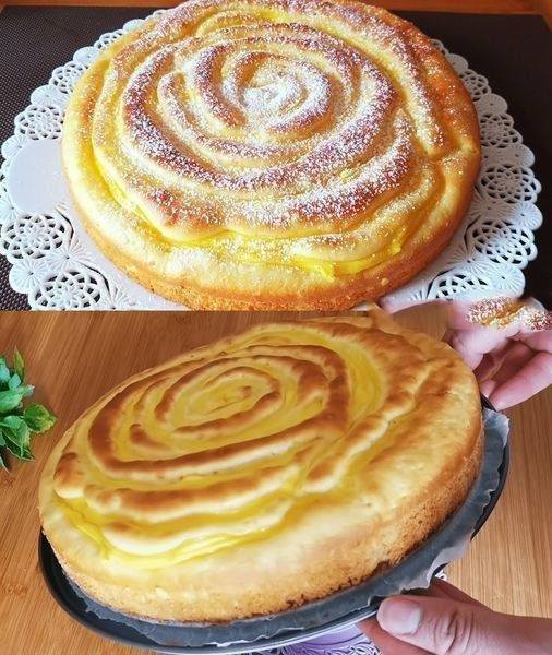 Apple pie with custard, it just melts in your mouth