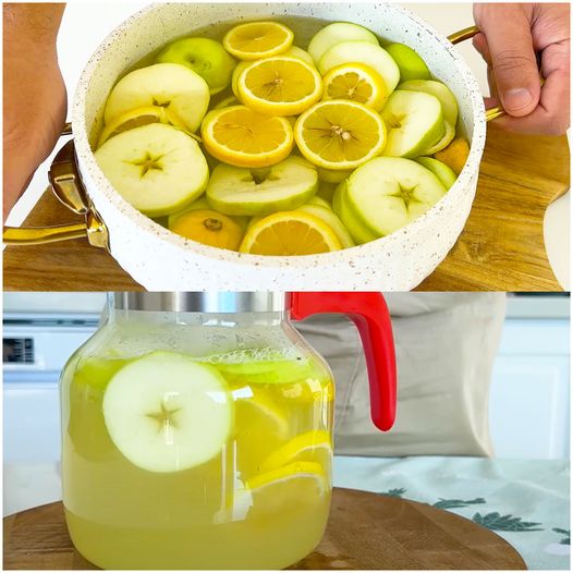 Just an apple and a lemon. A light and delicious drink. I am amazed at how delicious it is