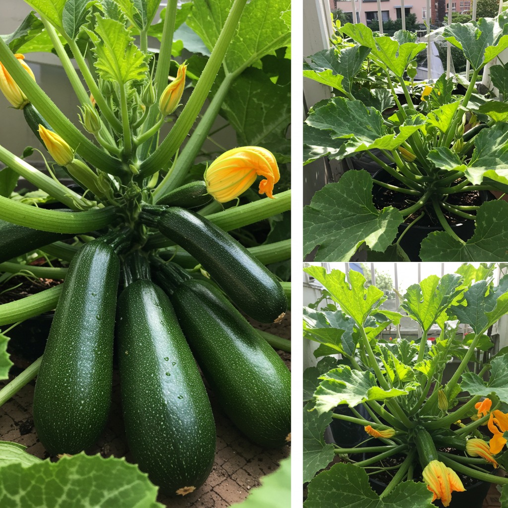 Growing zucchini in simple recycled containers – it’s very easy!