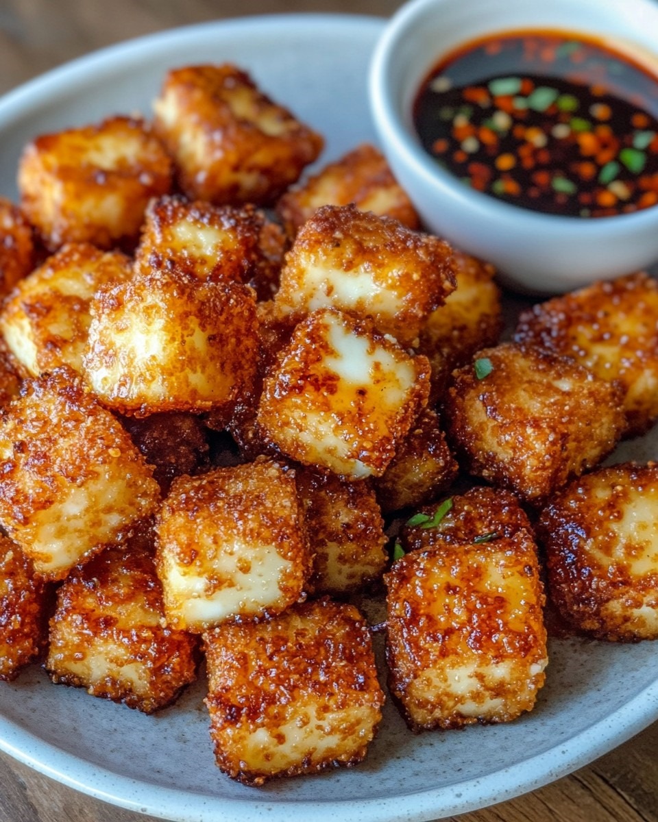 Crispy Chili Honey Halloumi Bites