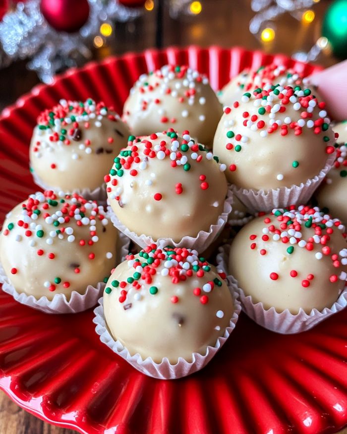 Can’t believe these Christmas balls taste so good! Only 4 ingredients!