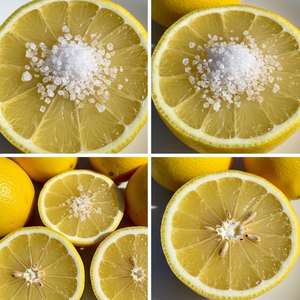 I mix lemon and salt, used in this way they are worth “their weight in gold”: my grandmother taught me this and it still works!