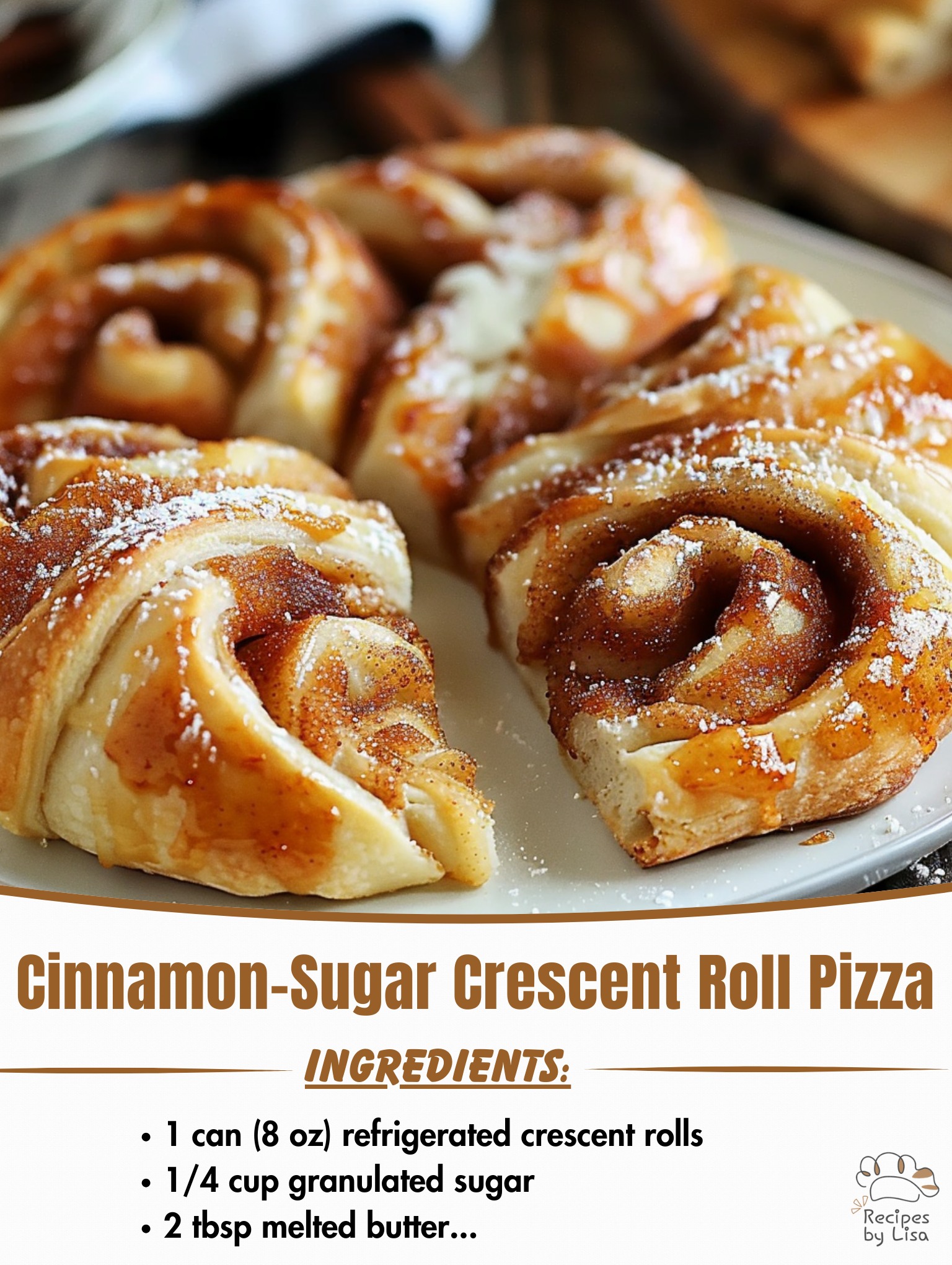 Cinnamon-Sugar Crescent Roll Pizza