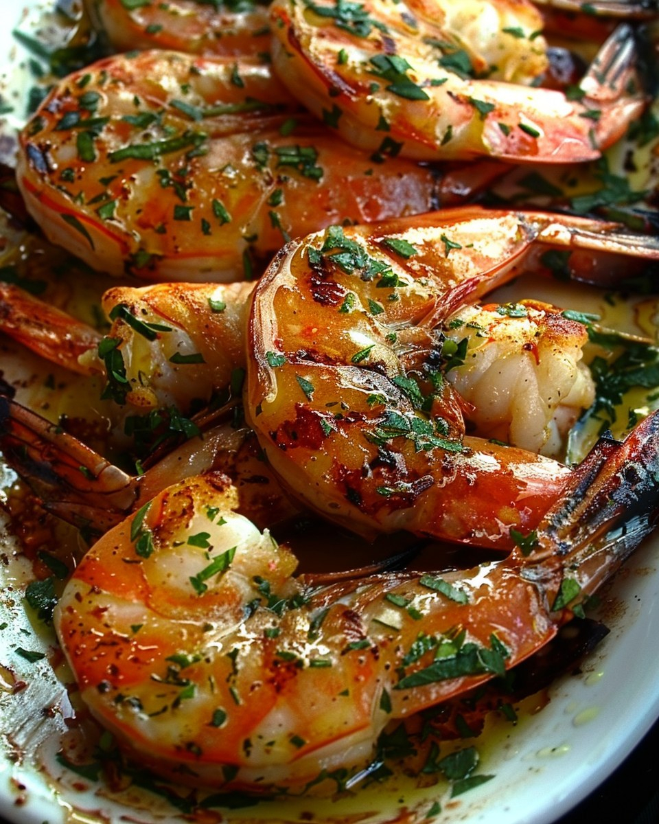 Complete Recipe for Grilled Prawns with Garlic Butter and Parsley