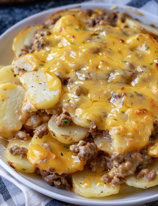 Cheesy Hamburger Potato Casserole!!!!