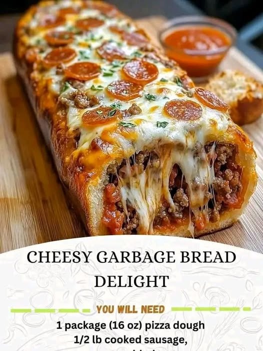 Cheesy Garbage Bread Delight