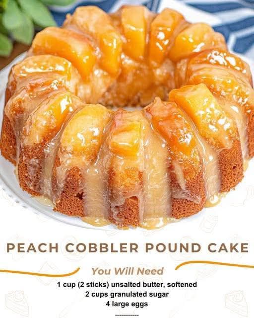 Peach Cobbler Pound Cake