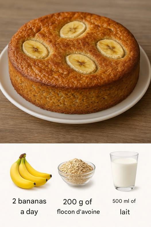 Magic Slimming Cake with Banana and Oatmeal