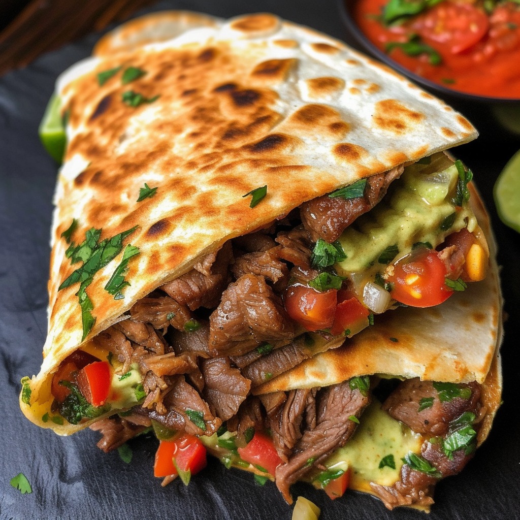 LOADED STEAK QUESADILLAS