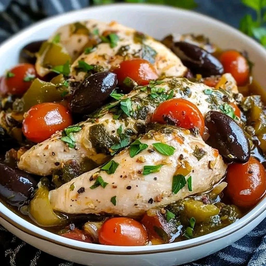 Mediterranean Chicken in the Slow Cooker