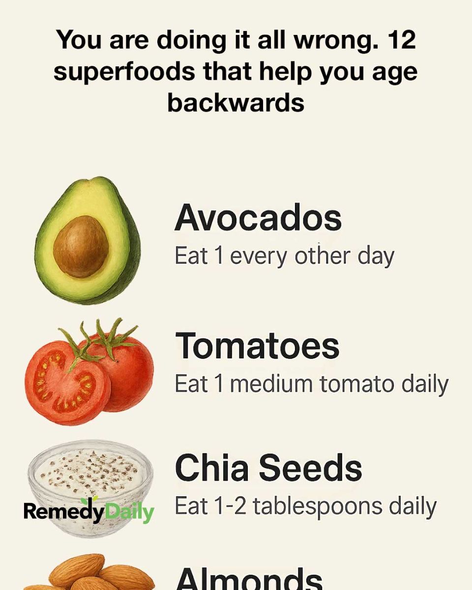 You are doing it all wrong. 12 superfoods that help you age backwards