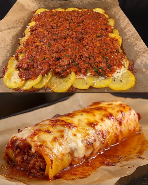 Potato Rolls with Minced Meat Filling