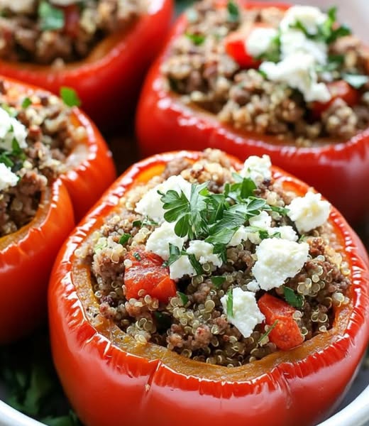 Mediterranean stuffed bell peppers