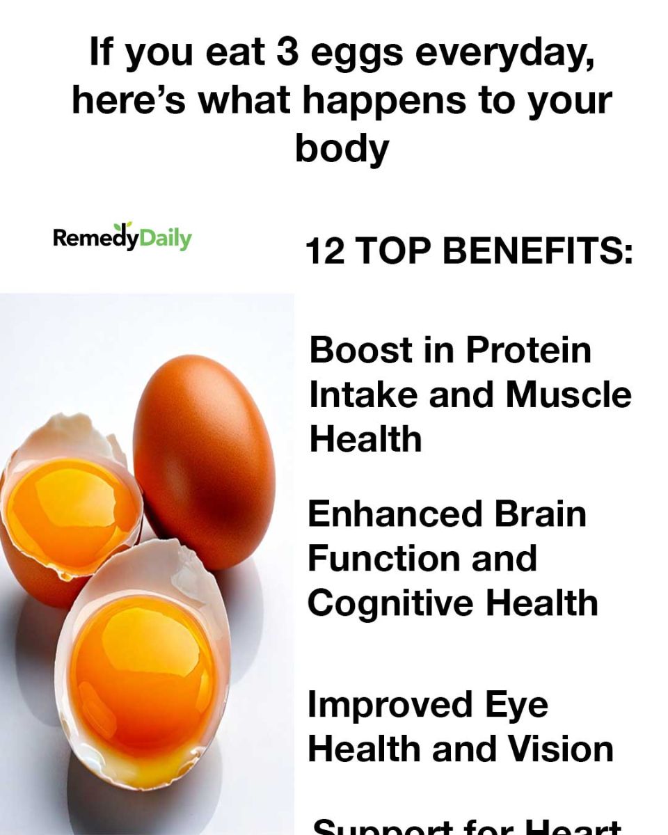 If you eat 3 eggs everyday, here’s what happens to your body