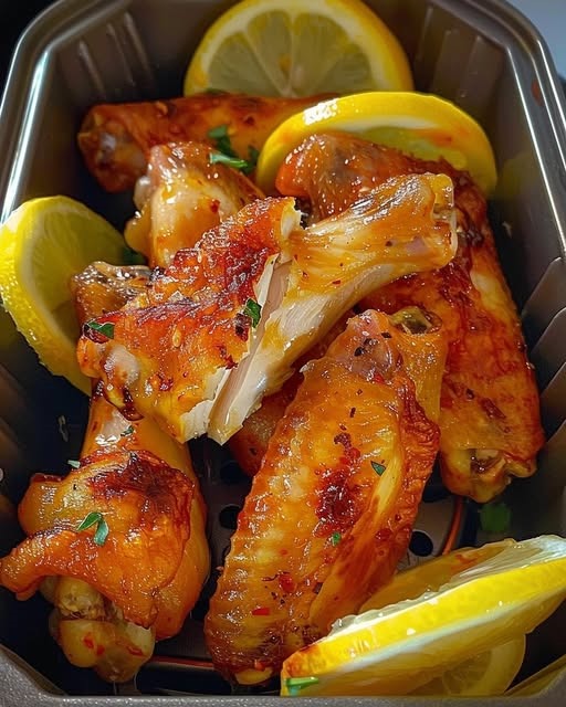 Zesty Lemon Herb Air Fryer Chicken Wings