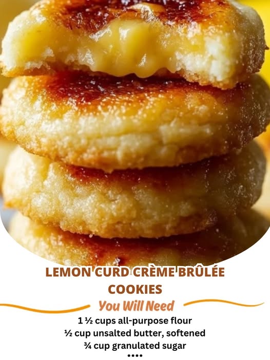 Lemon Curd Crème Brûlée Cookies