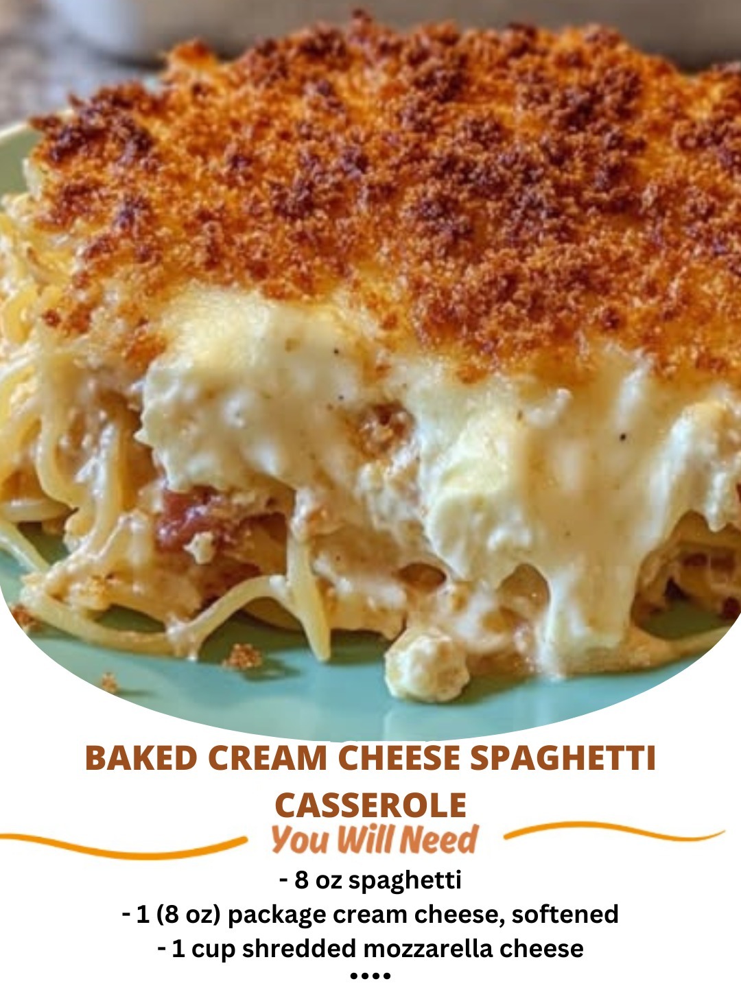 Get ready for a creamy, cheesy delight! This Baked Cream Cheese Spaghetti Casserole is a comforting hug in a dish!